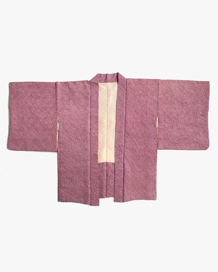 Vintage Haori Jacket, Full Shibori, Magenta