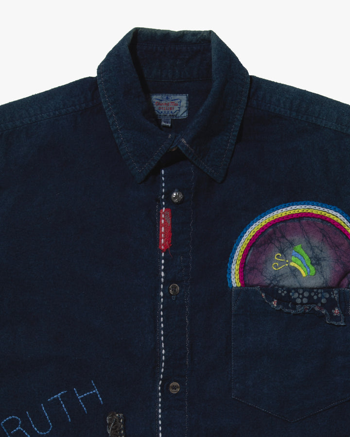 Japanese Repro Flannel Shirt, Chiang Mai Deluxe, Truth of Life - XS
