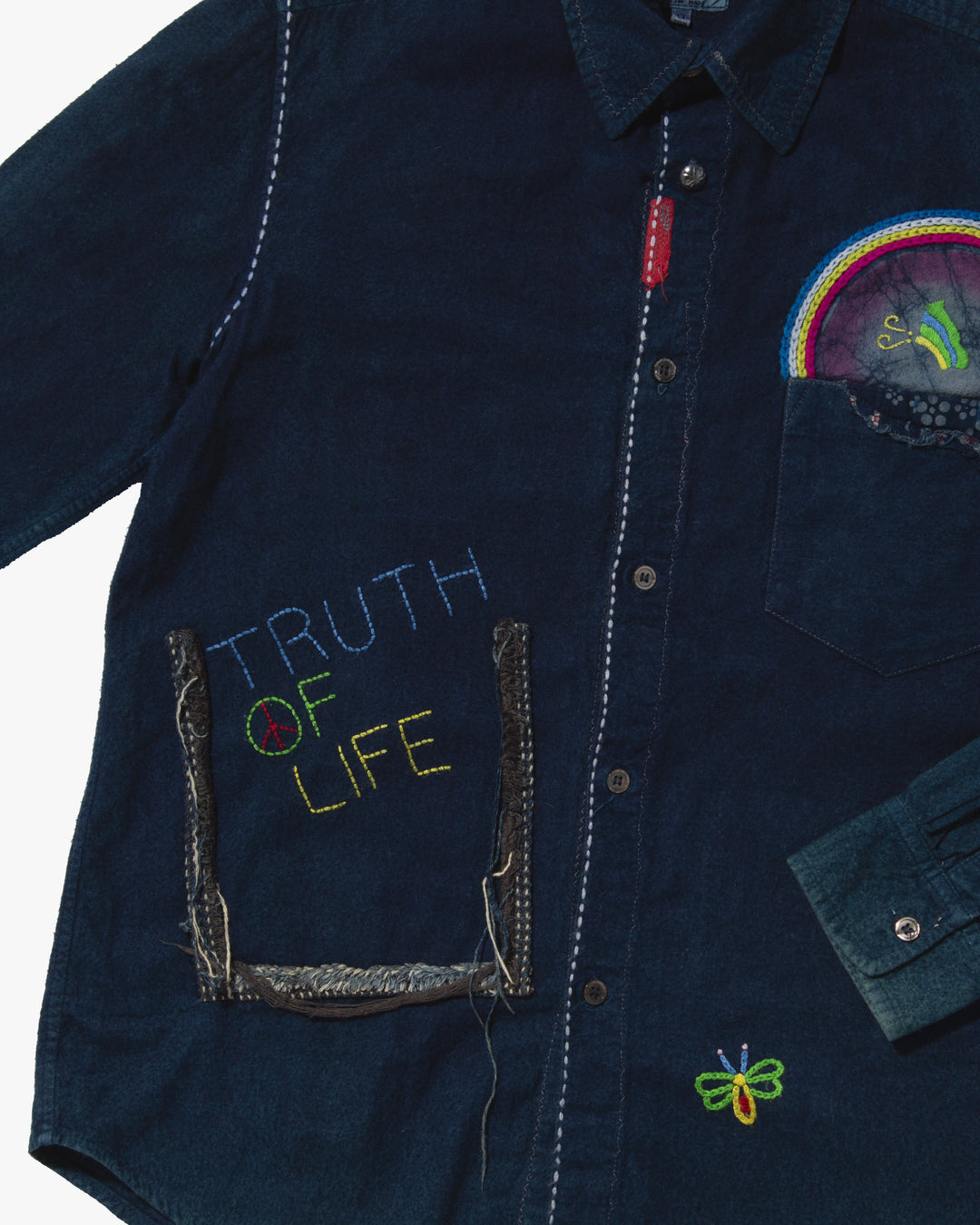Japanese Repro Flannel Shirt, Chiang Mai Deluxe, Truth of Life - XS