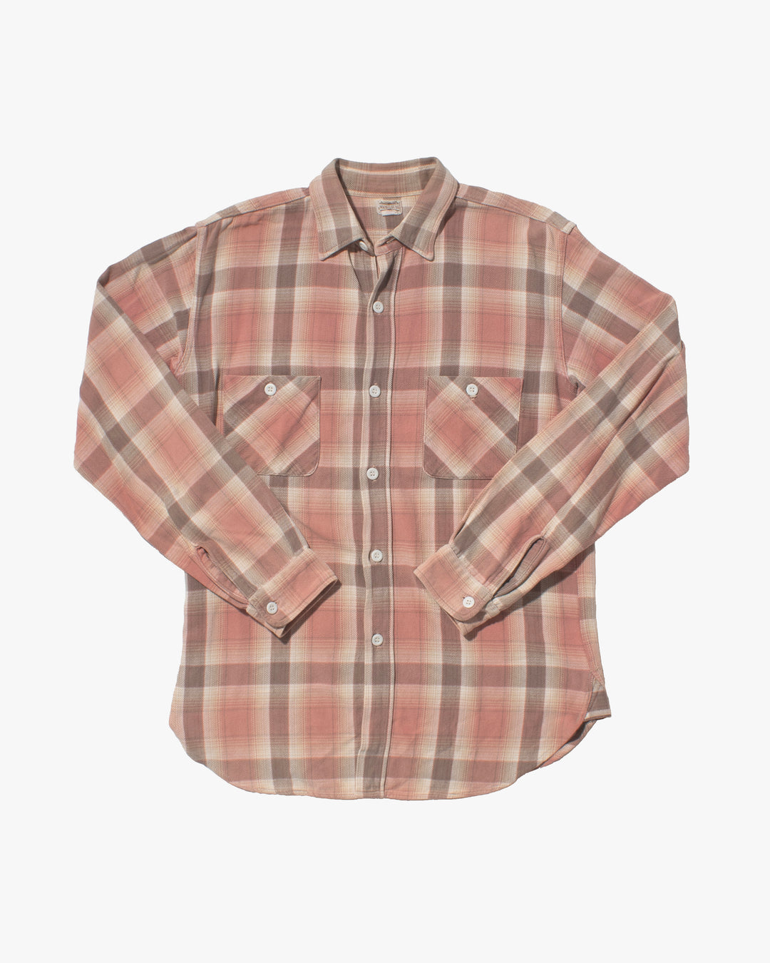 Japanese Repro Flannel Shirt , Warehouse, Plaid Pink - S