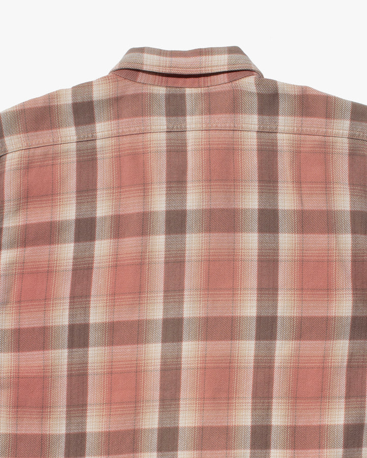 Japanese Repro Flannel Shirt , Warehouse, Plaid Pink - S