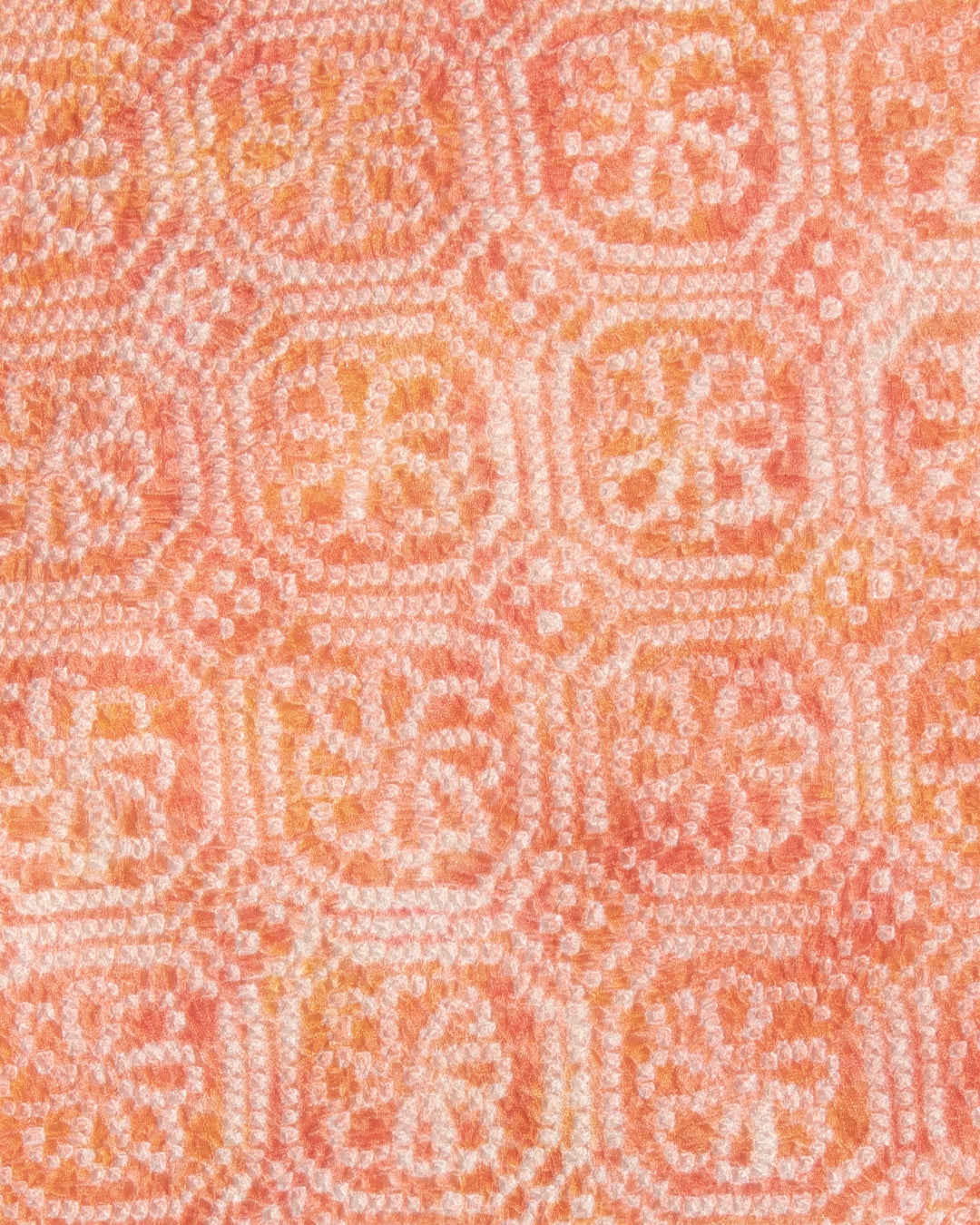 Vintage Haori Jacket, Full Shibori, Orange with Pattern