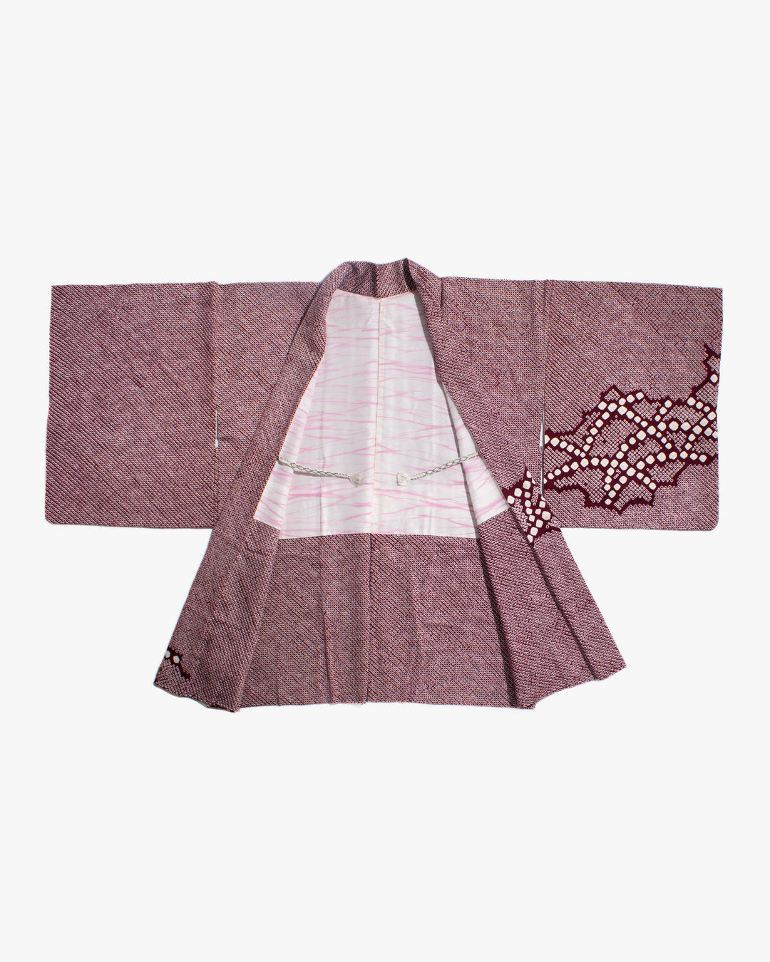 Vintage Haori Jacket, Full Shibori, Purple with Pattern