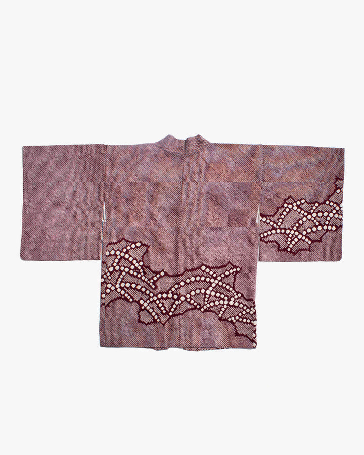 Vintage Haori Jacket, Full Shibori, Purple with Pattern