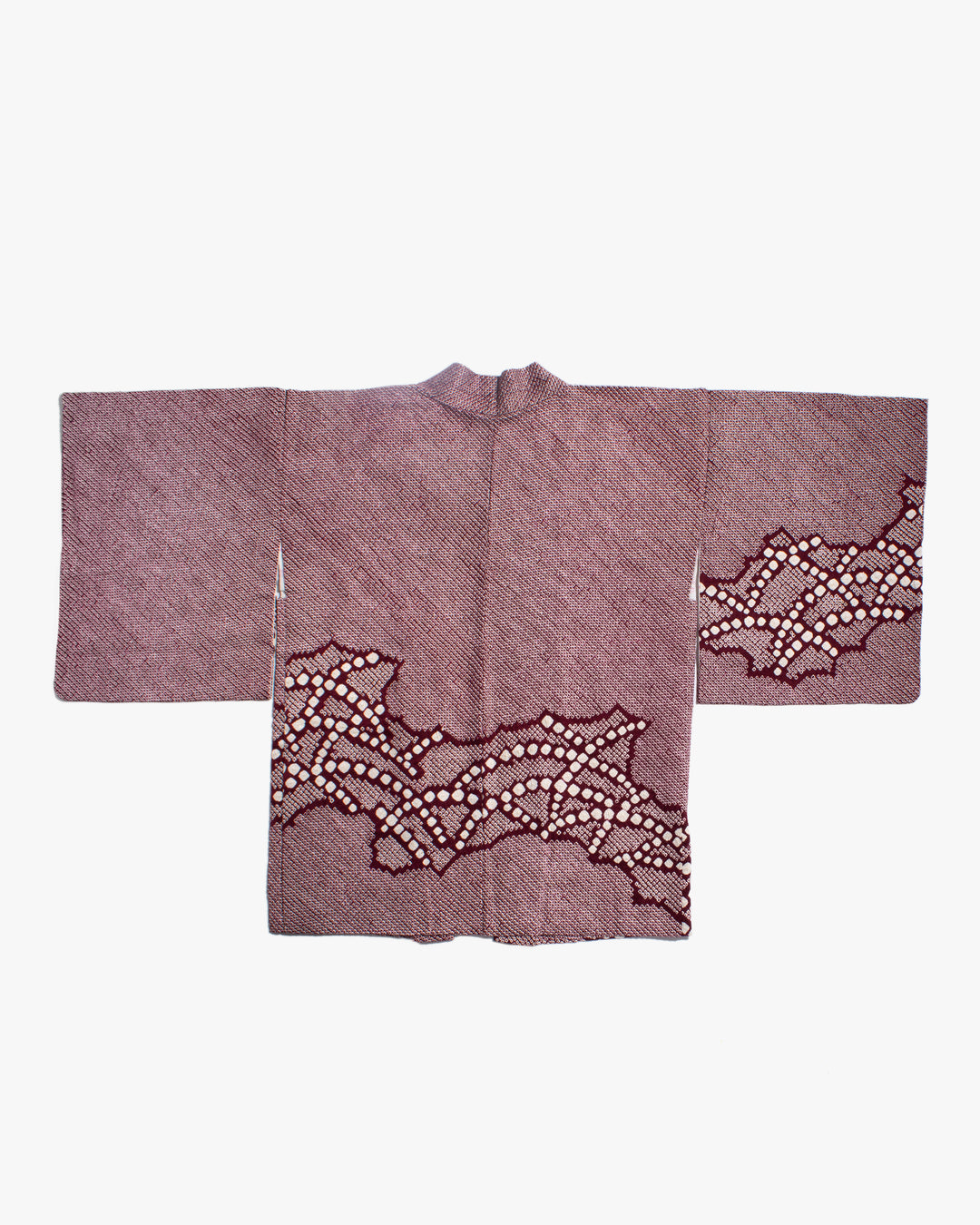 Vintage Haori Jacket, Full Shibori, Purple with Pattern