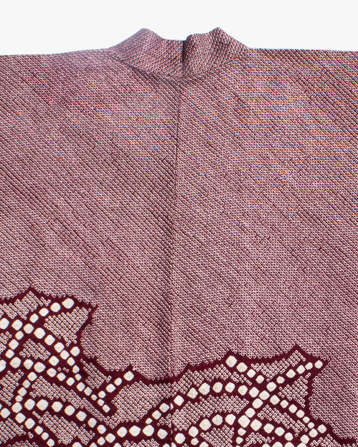 Vintage Haori Jacket, Full Shibori, Purple with Pattern