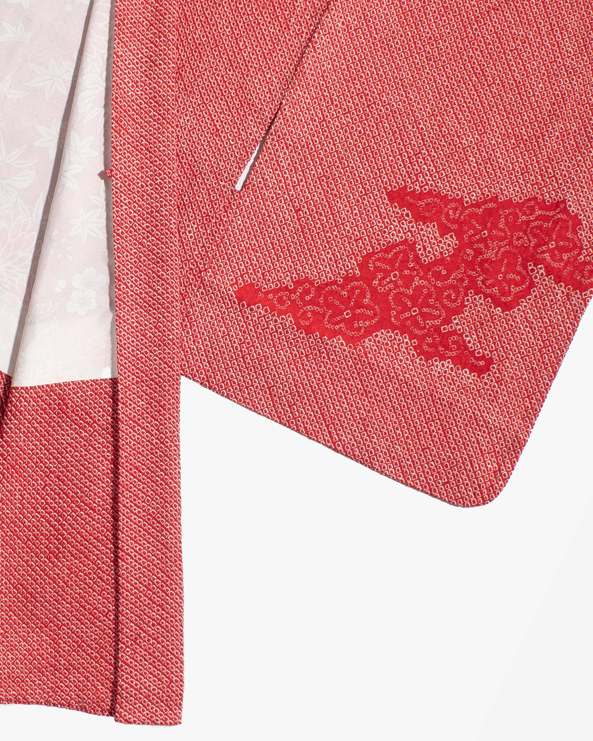 Vintage Haori Jacket, Full Shibori, Red with Pattern