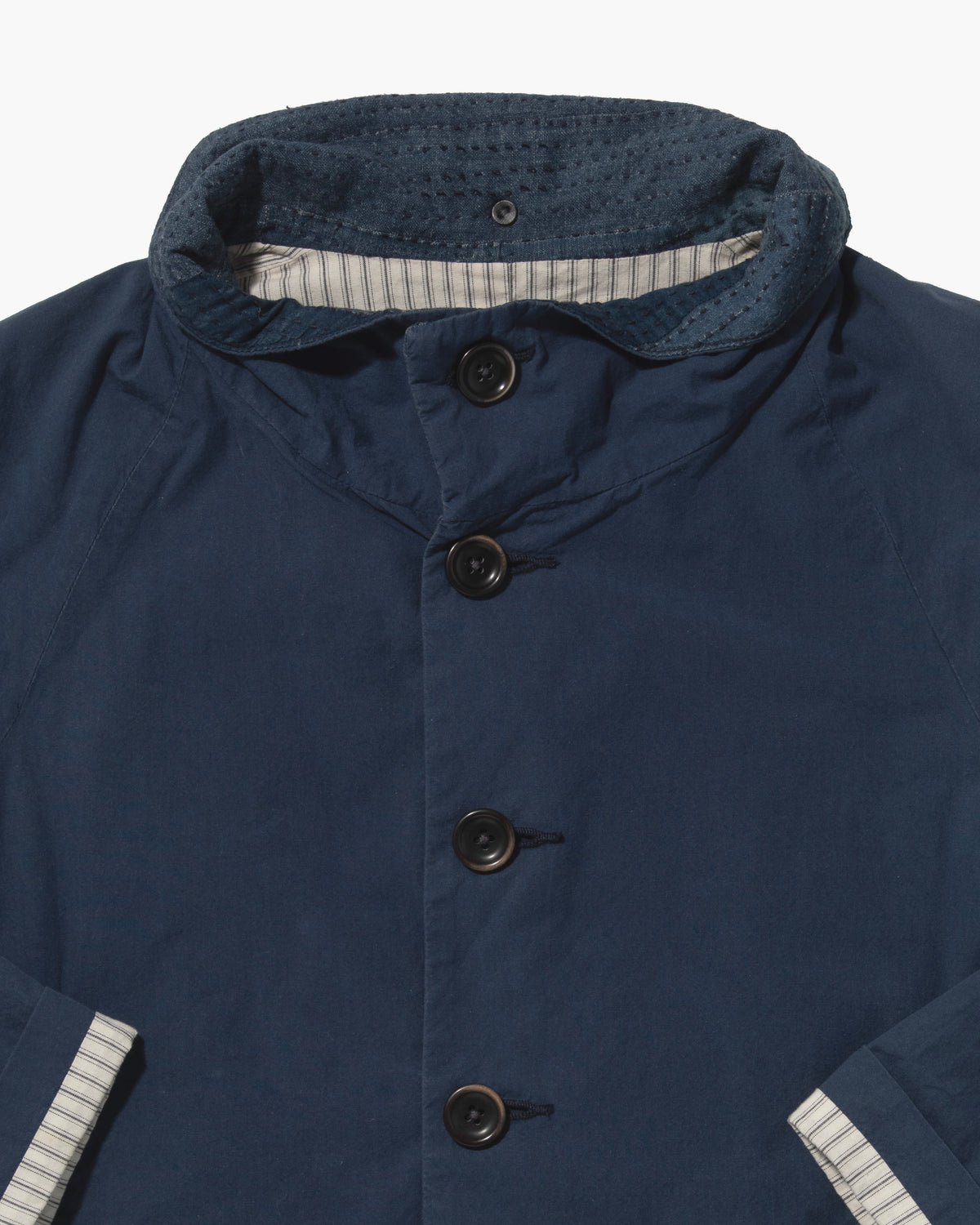 Japanese Repro High Collar Jacket, L, Funset, Blue