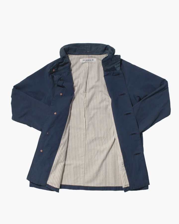Japanese Repro High Collar Jacket, L, Funset, Blue