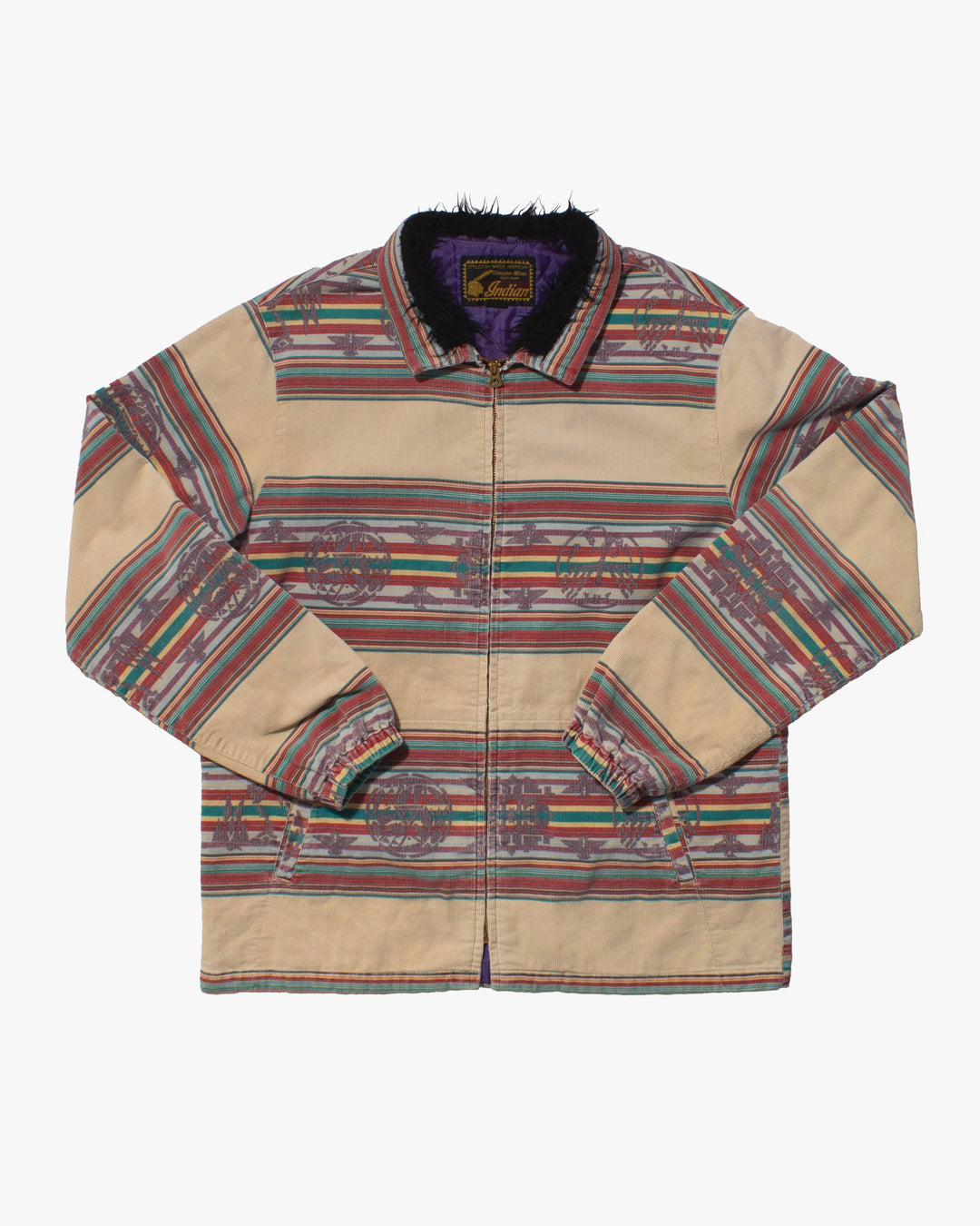 Japanese Repro Corduroy Jacket, XL, Indian, Cream Stripe