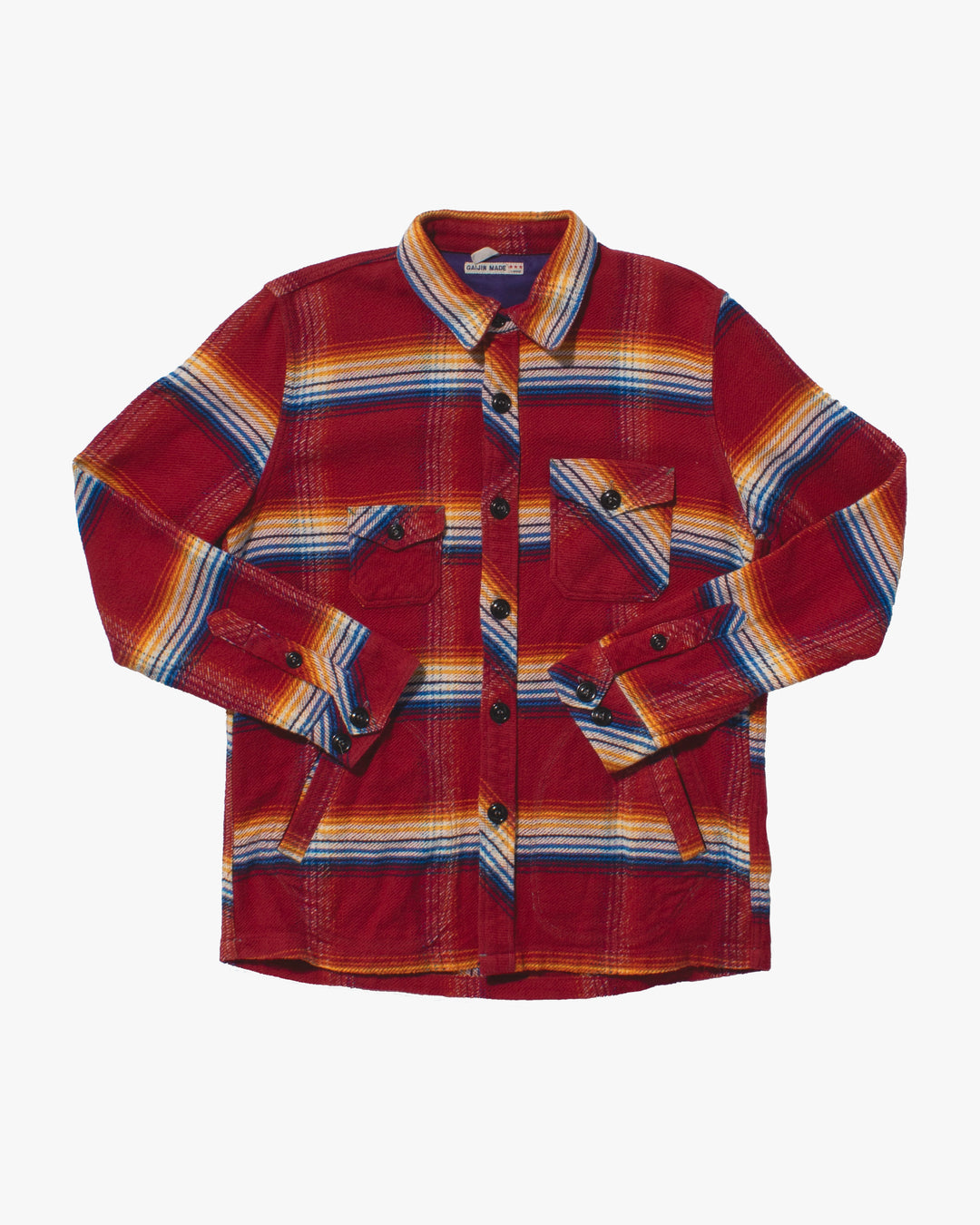 Japanese Repro Flannel Shirt, Gaijin Made, Primary Plaid