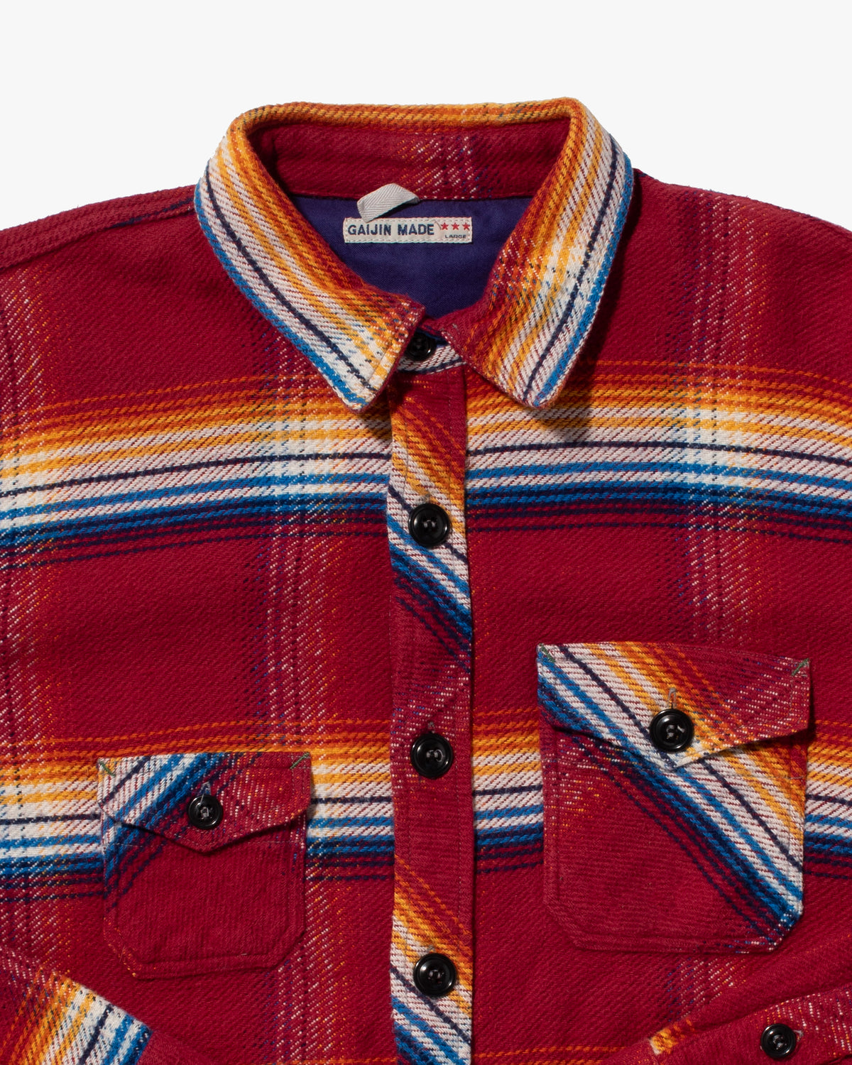 Japanese Repro Flannel Shirt, Gaijin Made, Primary Plaid