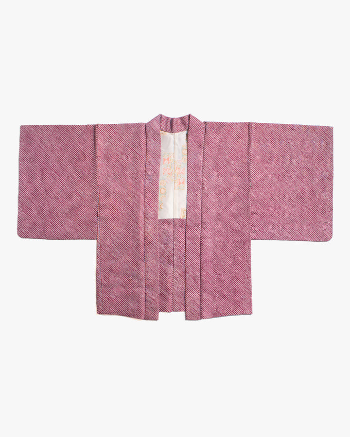 Vintage Haori Jacket, Full Shibori, Magenta
