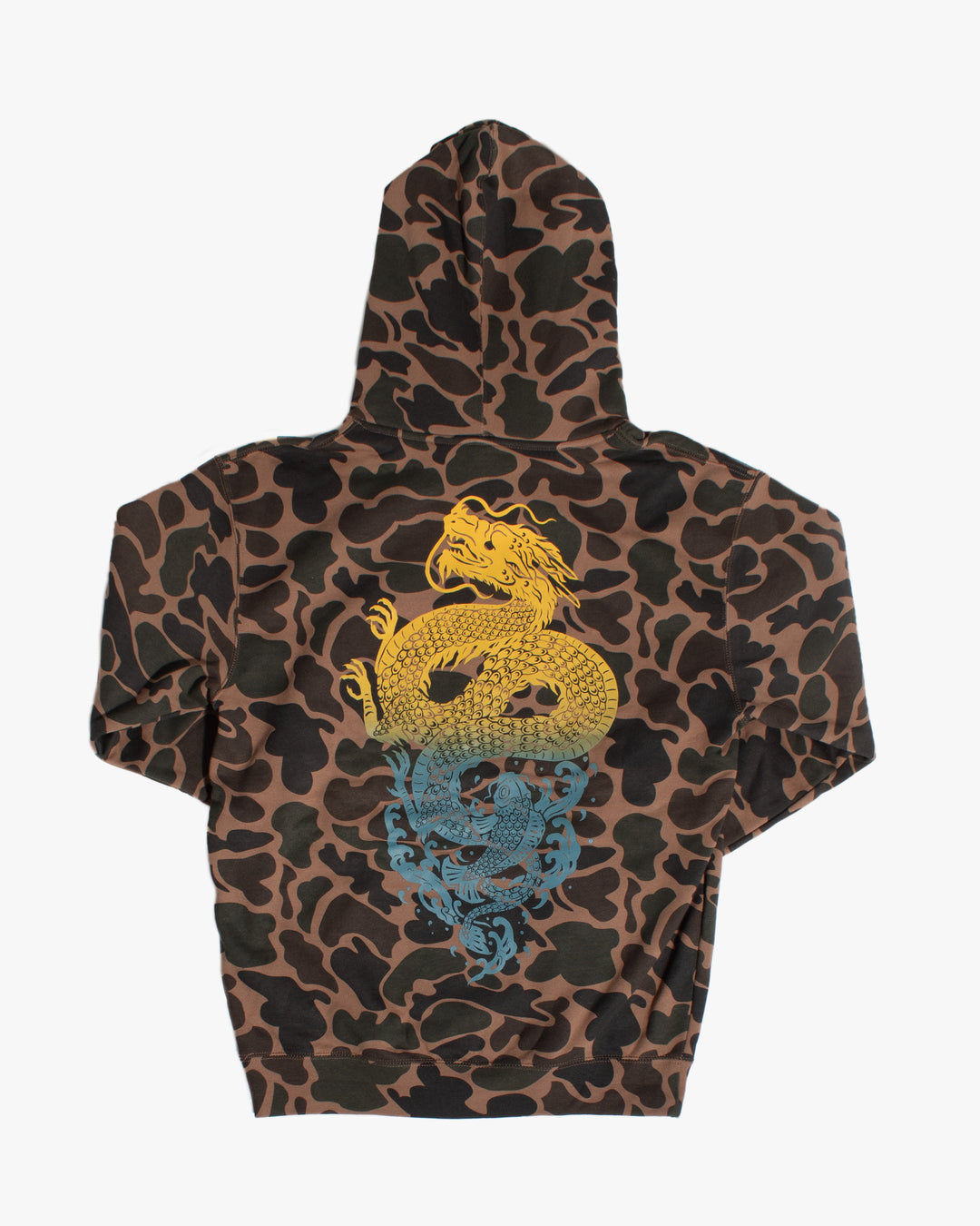 Kiriko Original Hoodie, Printed Koi-Dragon, Camo