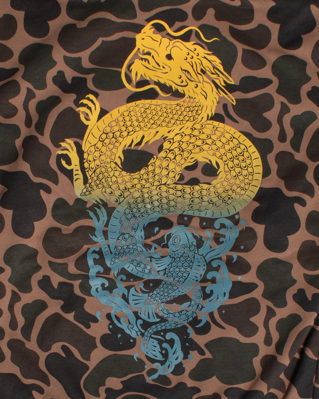 Kiriko Original Hoodie, Printed Koi-Dragon, Camo
