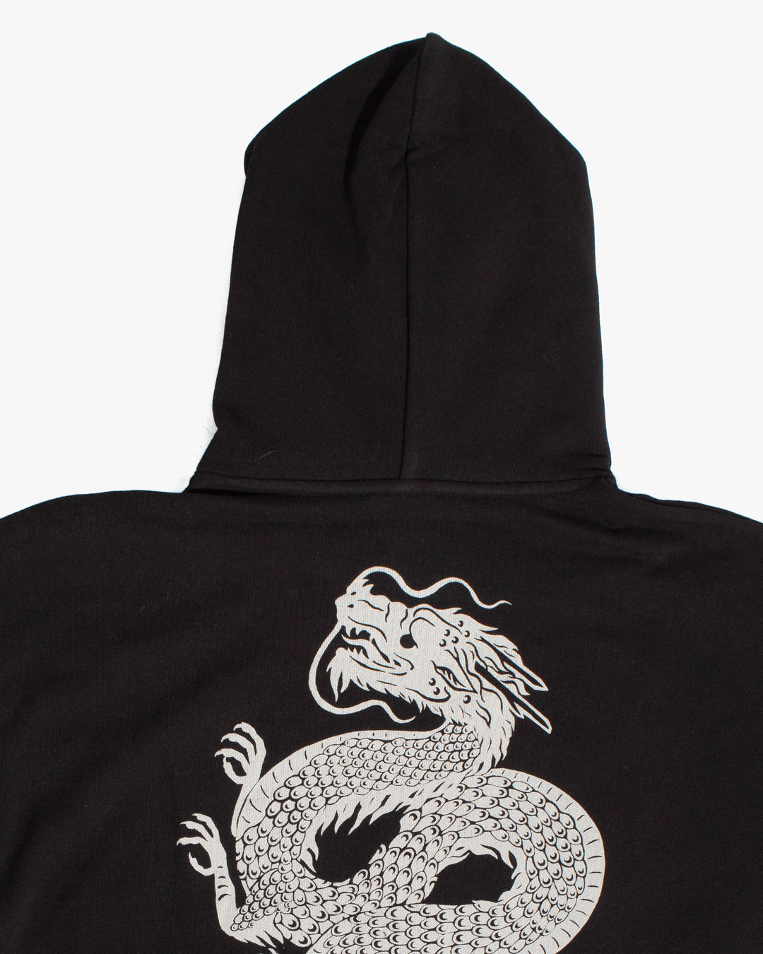 Kiriko Original Hoodie, Printed Koi-Dragon, Black