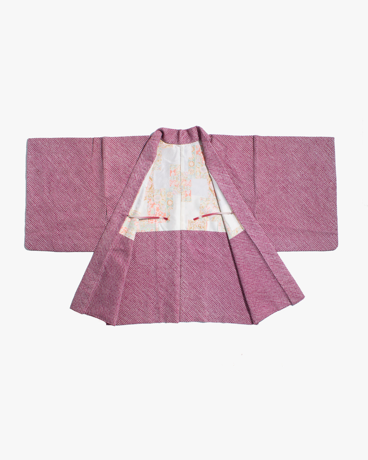 Vintage Haori Jacket, Full Shibori, Magenta