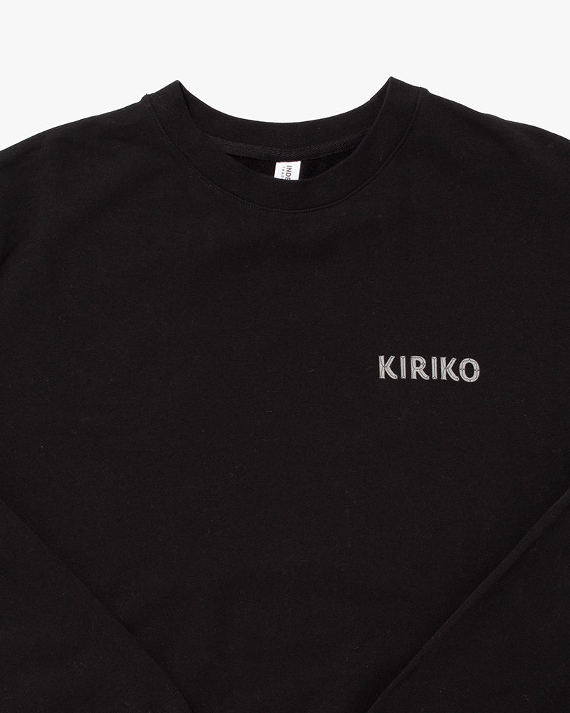 Kiriko Original Crewneck, Printed Koi-Dragon, Black