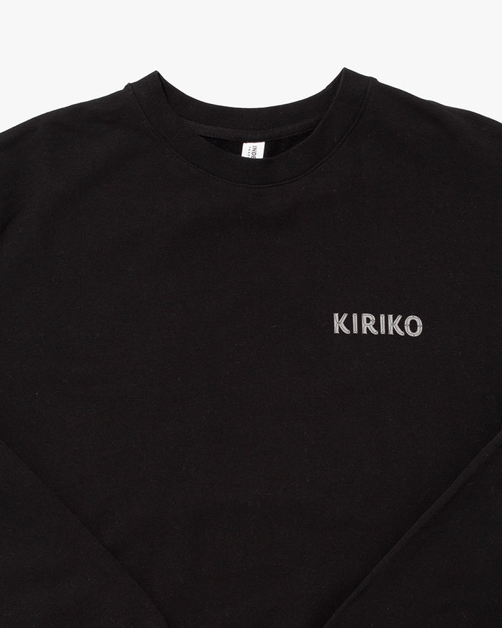 Kiriko Original Crewneck, Printed Koi-Dragon, Black