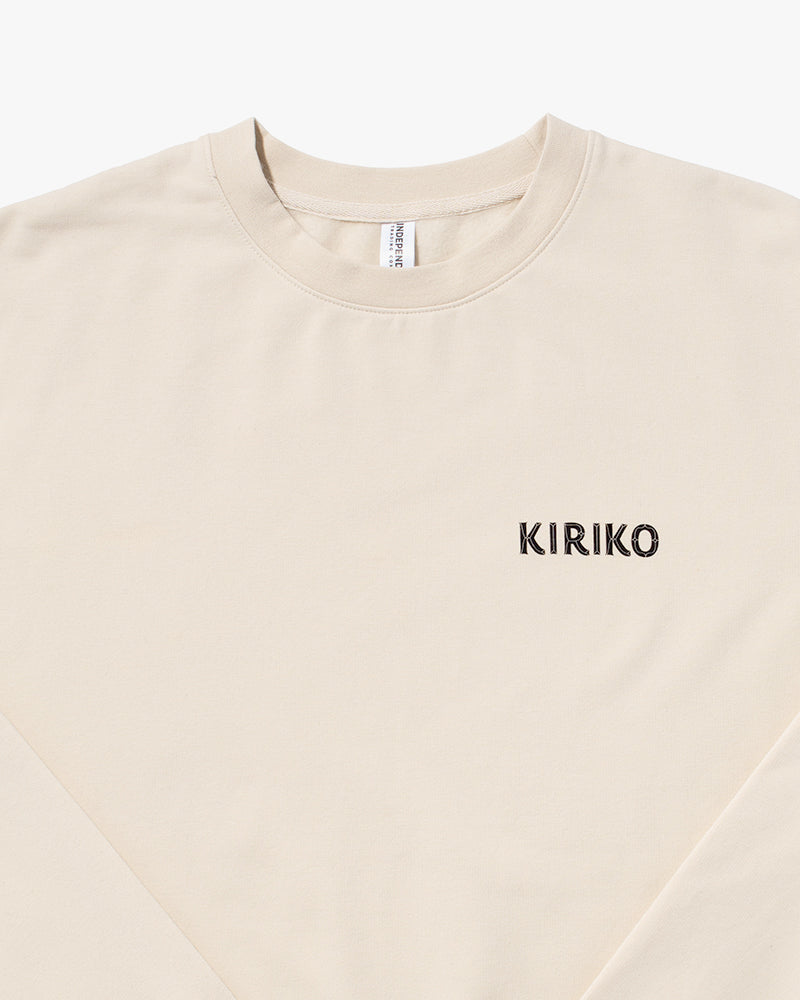 Kiriko Original Crewneck, Printed Koi-Dragon, Cream