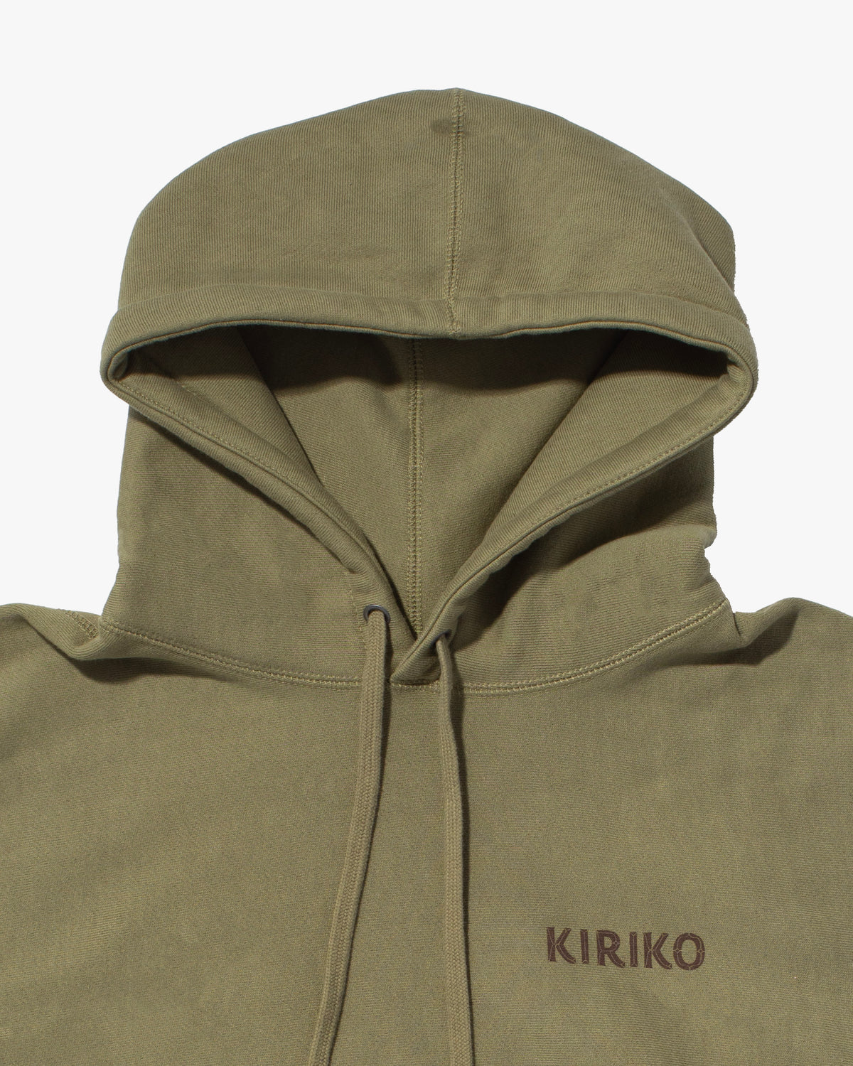 Kiriko Original Hoodie, Printed Ainu, Two-Tone, Olive with Navy