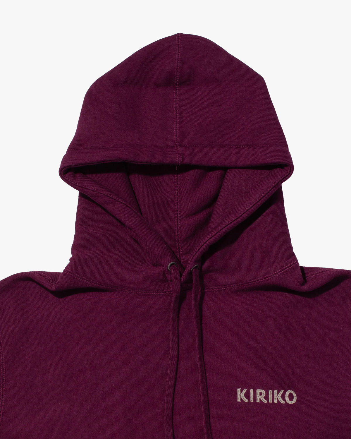 Kiriko Original Hoodie, Printed Ainu, Two-Tone, Maroon with Light Pink