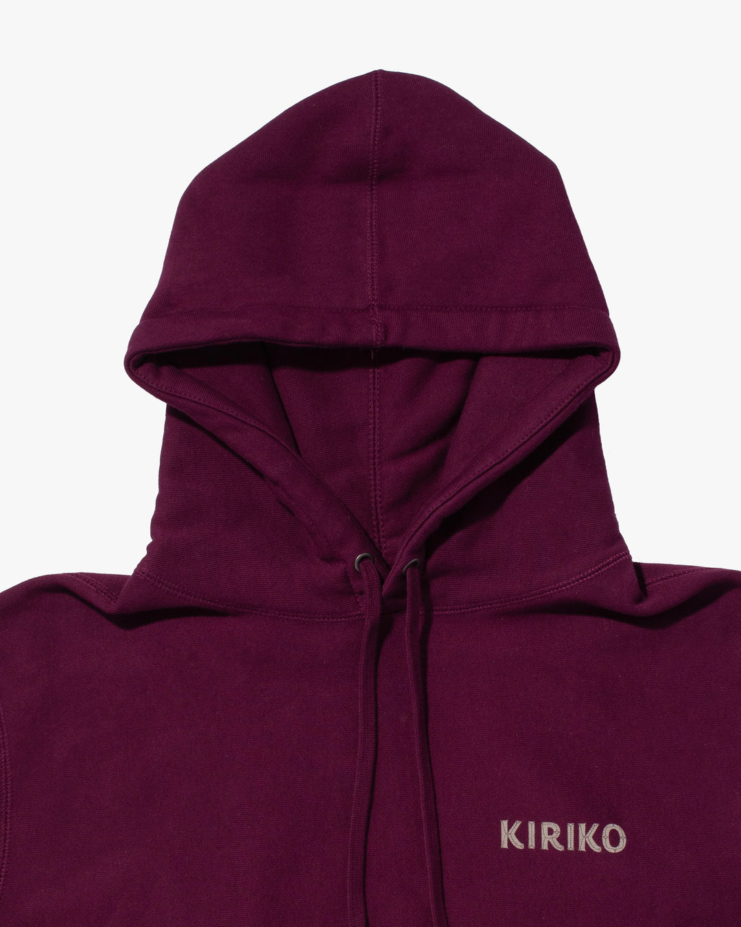 Kiriko Original Hoodie, Printed Ainu, Two-Tone, Maroon with Light Pink
