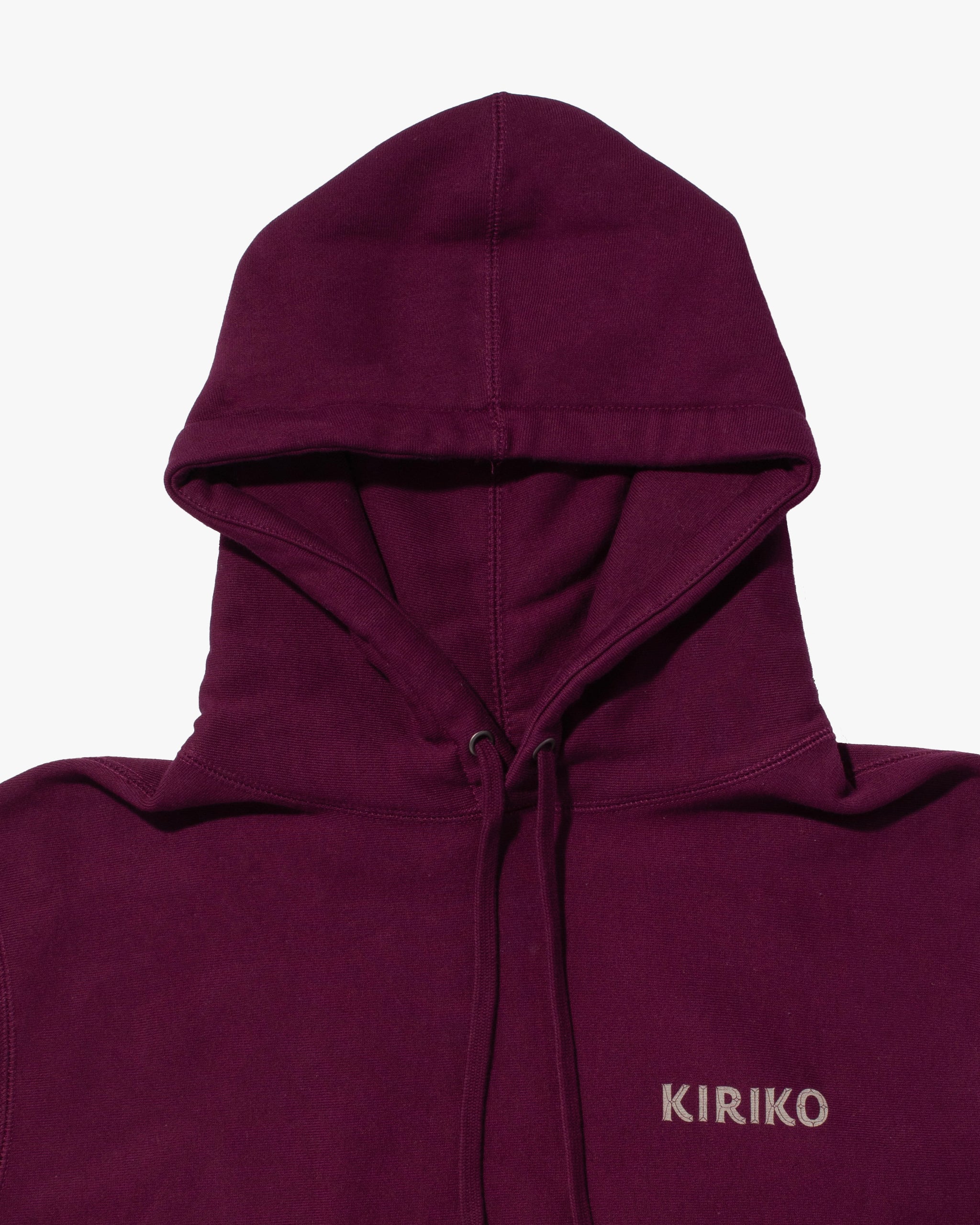 Kiriko Original Hoodie, Printed Ainu, Two-Tone, Maroon with Light 