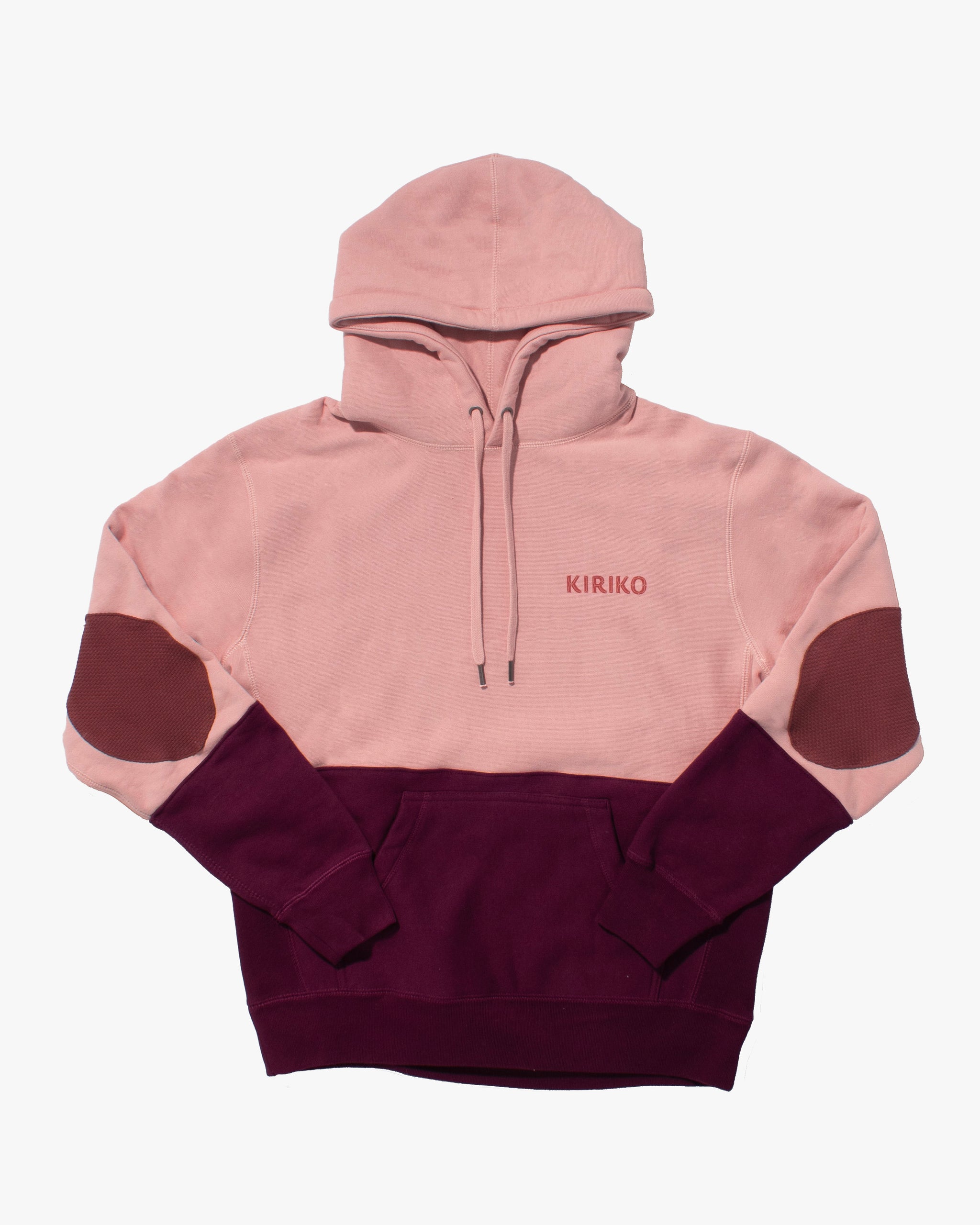 Kiriko Original Hoodie, Printed Ainu, Two-Tone, Light Pink with 