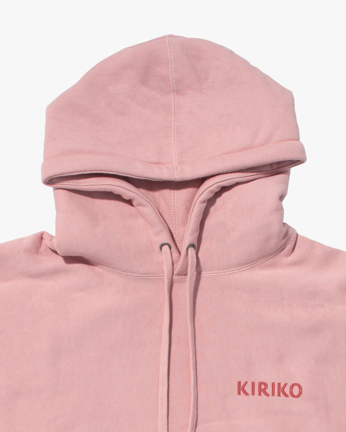 Kiriko Original Hoodie, Printed Ainu, Two-Tone, Light Pink with Maroon