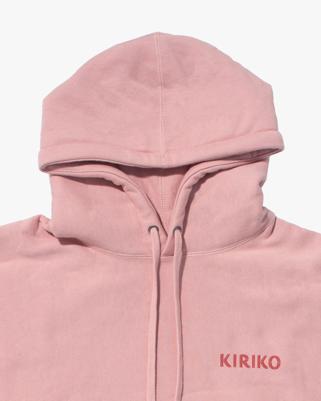 Kiriko Original Hoodie, Printed Ainu, Two-Tone, Light Pink with Maroon
