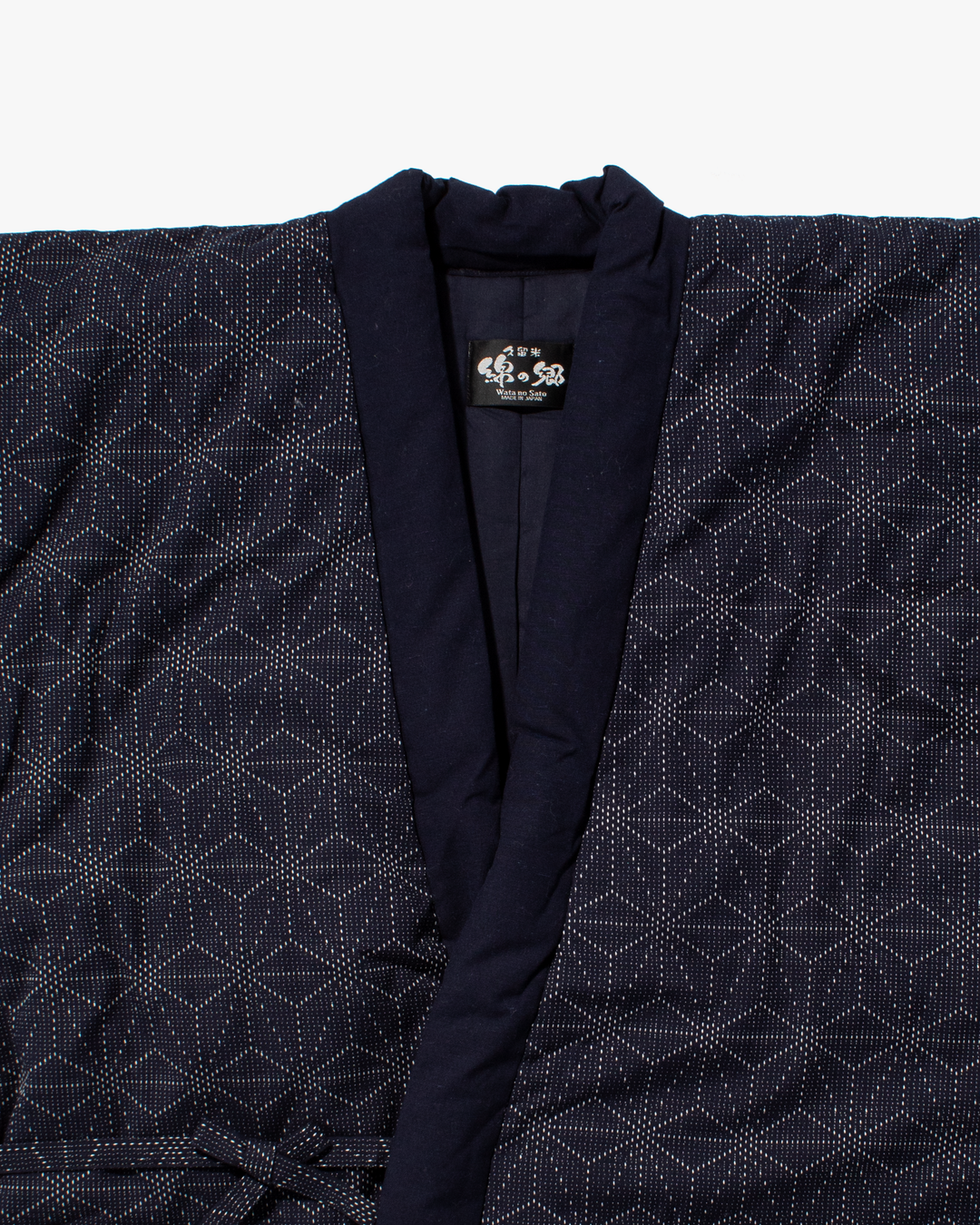 Tok, Hanten, Navy with White Asanoha Sashiko Style