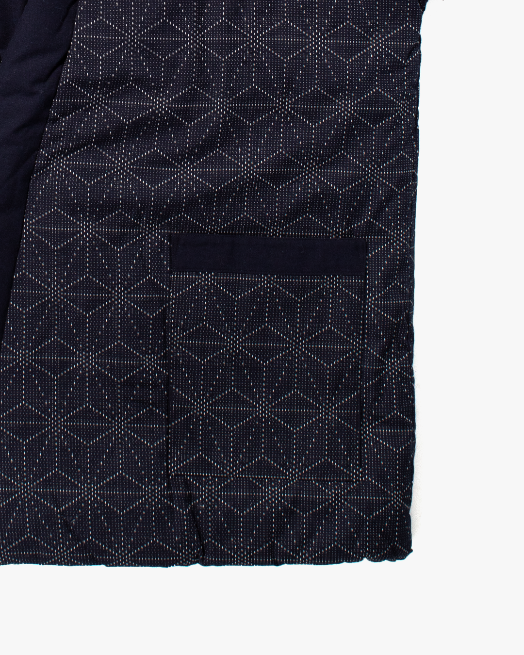 Tok, Hanten, Navy with White Asanoha Sashiko Style