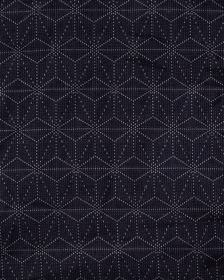 Tok, Hanten, Navy with White Asanoha Sashiko Style