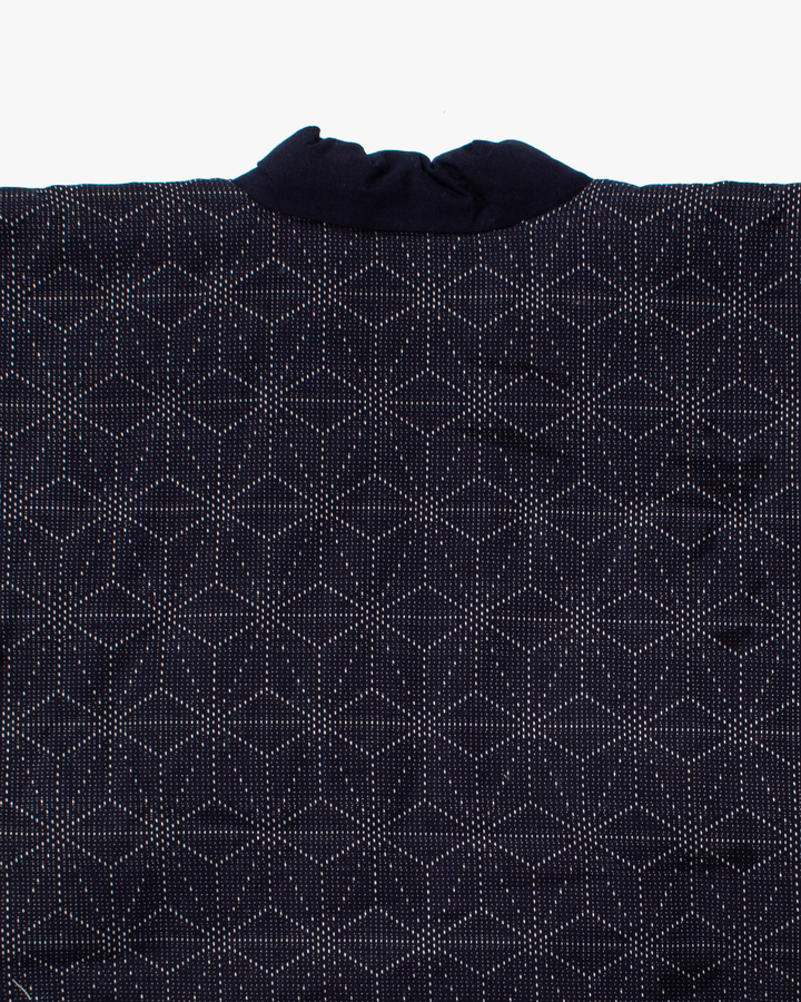 Tok, Hanten, Navy with White Asanoha Sashiko Style
