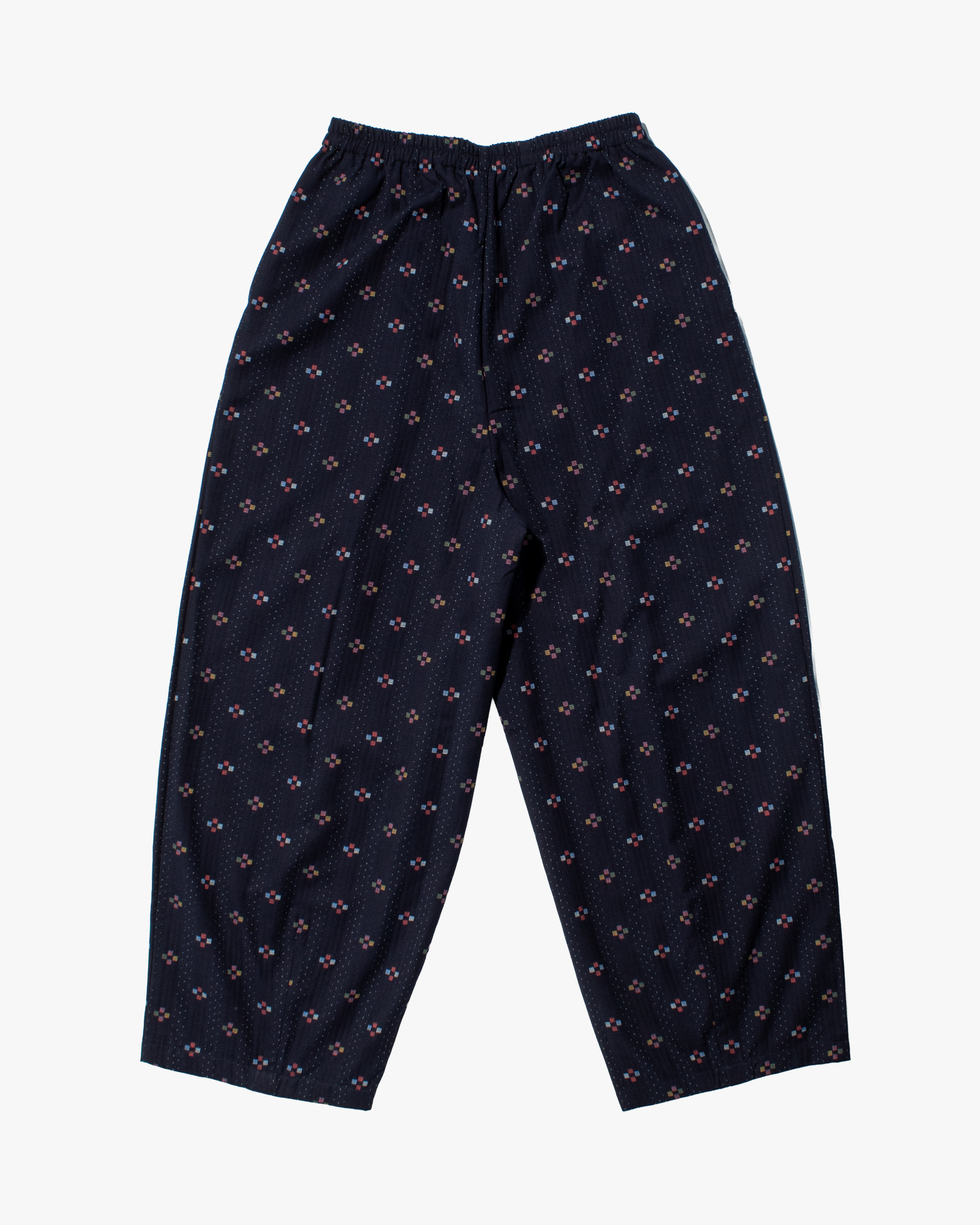 kiriko Kiriko x ToK, Lantern Pants, Indigo with Multicolor Jyuji – Kiriko