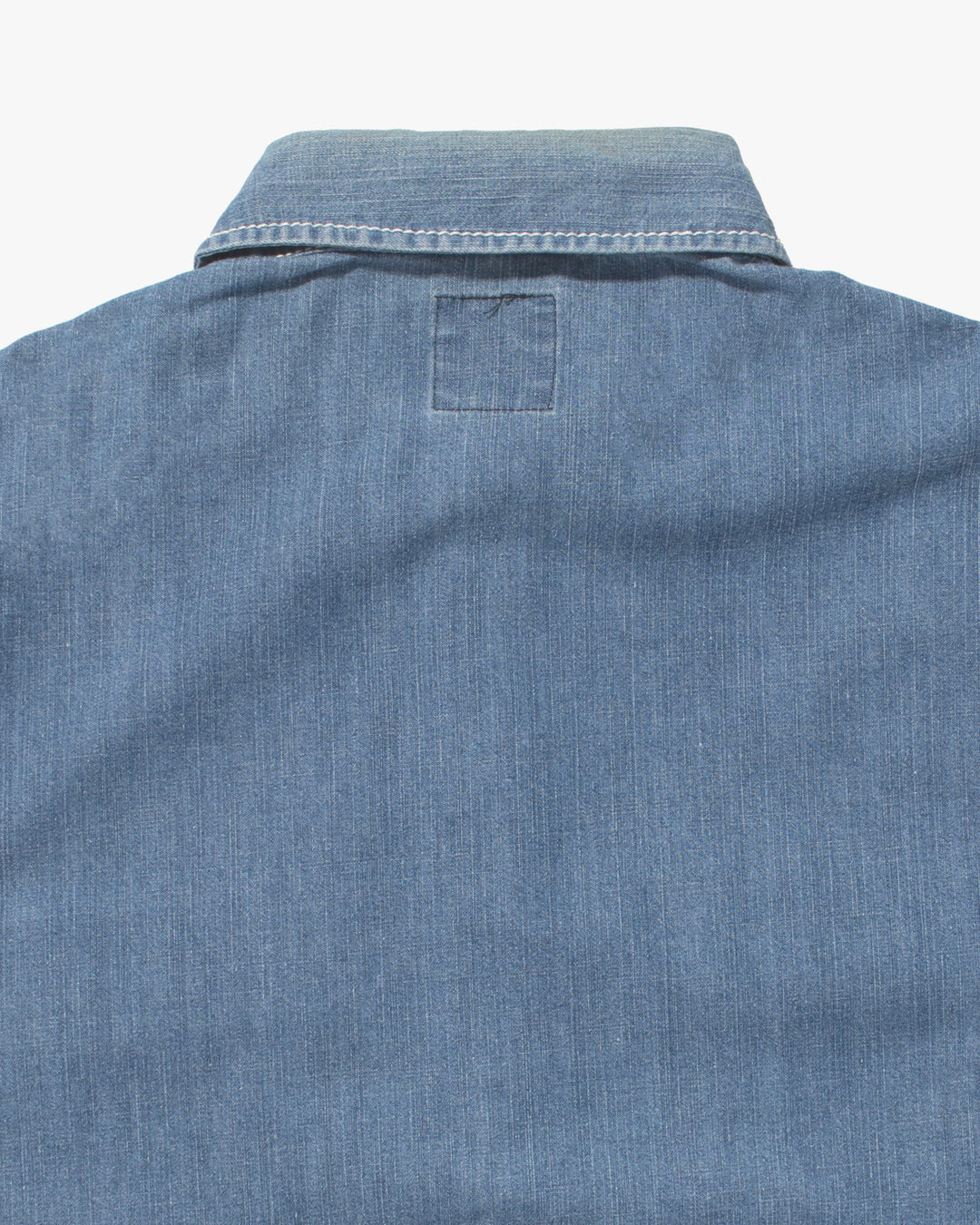 Japanese Repro Denim Shirt, Naminori Tatsujin, Floral Accents - L
