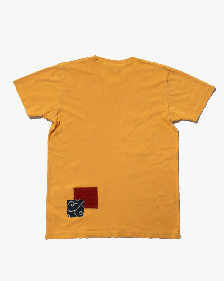 Kiriko Original Tee, 3.8 oz Cotton, Painter Tee with Patches, Sunflower
