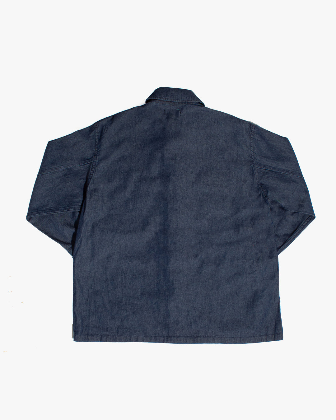 Kiriko Original Lightweight Mandarin Jacket, Dark Indigo Denim with Patches and Uroko