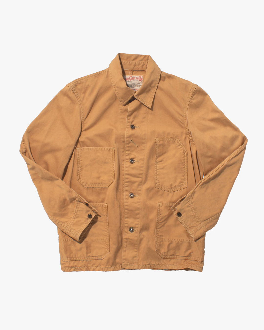 Japanese Repro Chore Coat, S, Sugar Cane, Wheat