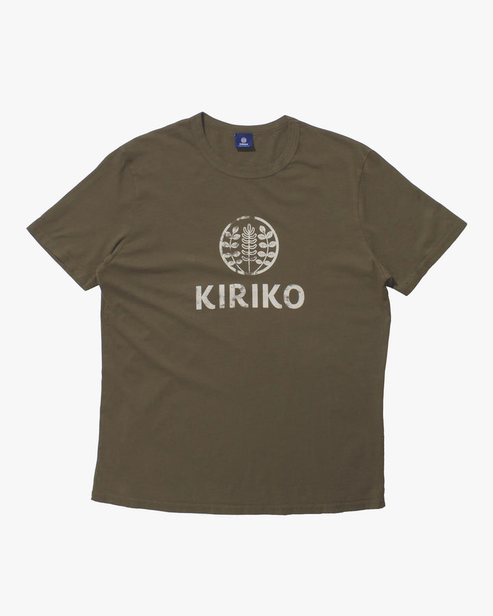 Kiriko Original Tee, 6 oz Cotton, Printed Logo, Bark