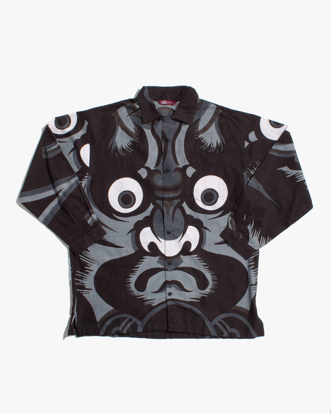 Wa-Modern Shirt, Long Sleeve Button-Up, BK Daruma