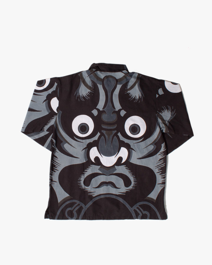 Wa-Modern Shirt, Long Sleeve Button-Up, BK Daruma