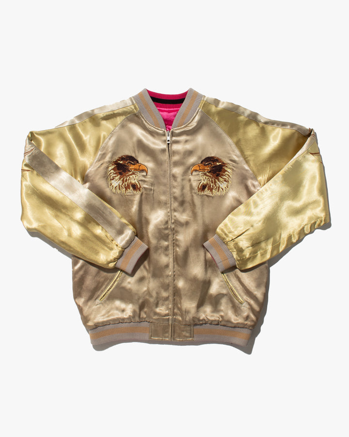 Japanese Repro Souvenir Jacket, Reversible, Gold Pherrow and Hot Pink - L