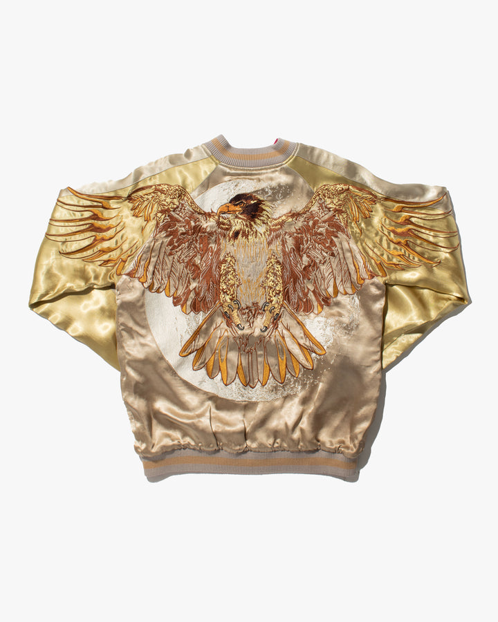 Japanese Repro Souvenir Jacket, Reversible, Gold Pherrow and Hot Pink - L
