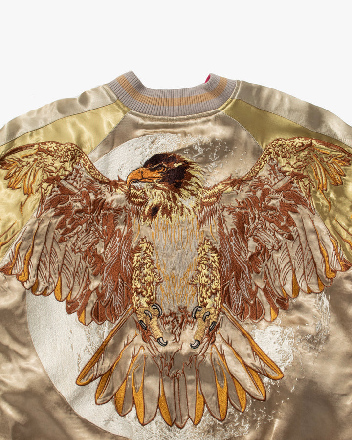 Japanese Repro Souvenir Jacket, Reversible, Gold Pherrow and Hot Pink - L