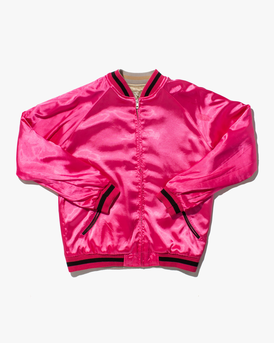 Japanese Repro Souvenir Jacket, Reversible, Gold Pherrow and Hot Pink - L