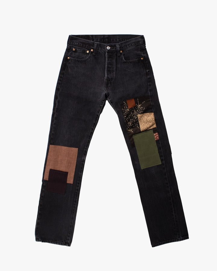 Kiriko Custom Patched Denim Jeans, Levi's Brand, 15
