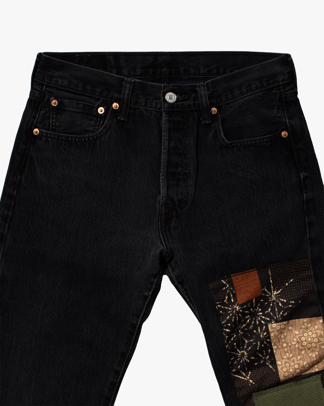 Kiriko Custom Patched Denim Jeans, Levi&