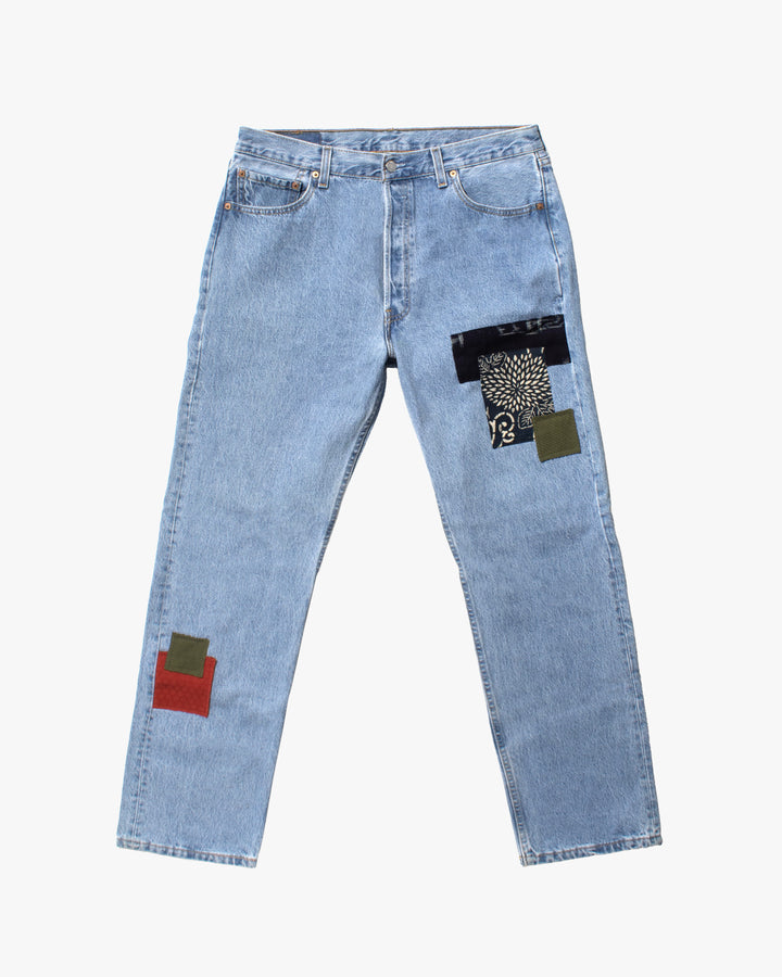 Kiriko Custom Patched Denim Jeans, Levi&